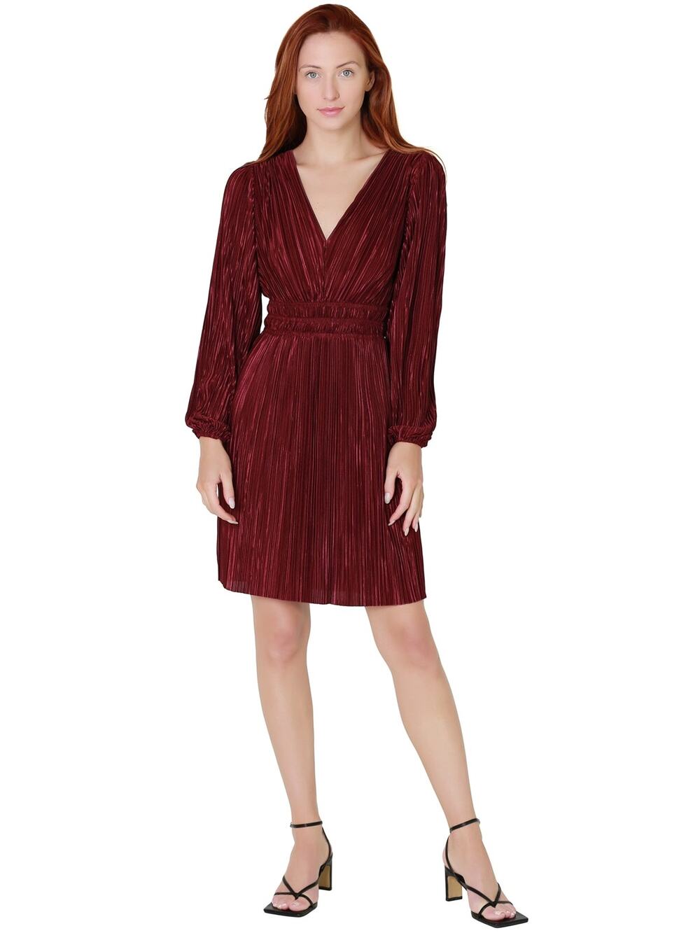 Lucy Paris Rosa Mini Dress Pleated Party Formal Evening Preppy Office Fall L